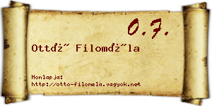 Ottó Filoméla névjegykártya